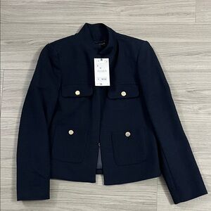 Zara Navy Blazer with Gold Buttons